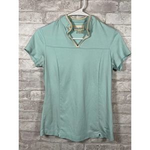Lady Hagen Light Blue V-neck Golf Polo Top Size Small